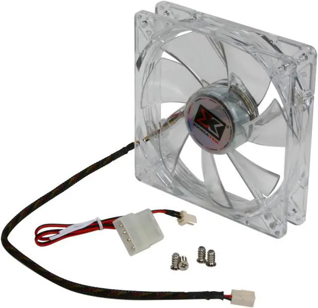 Alt view image 4 of 5 - XIGMATEK FCB (Fluid Circulative Bearing) Cooling System Crystal Series CLF-F1251 120mm Blue LED Case Fan PSU Molex Adapter/extender included