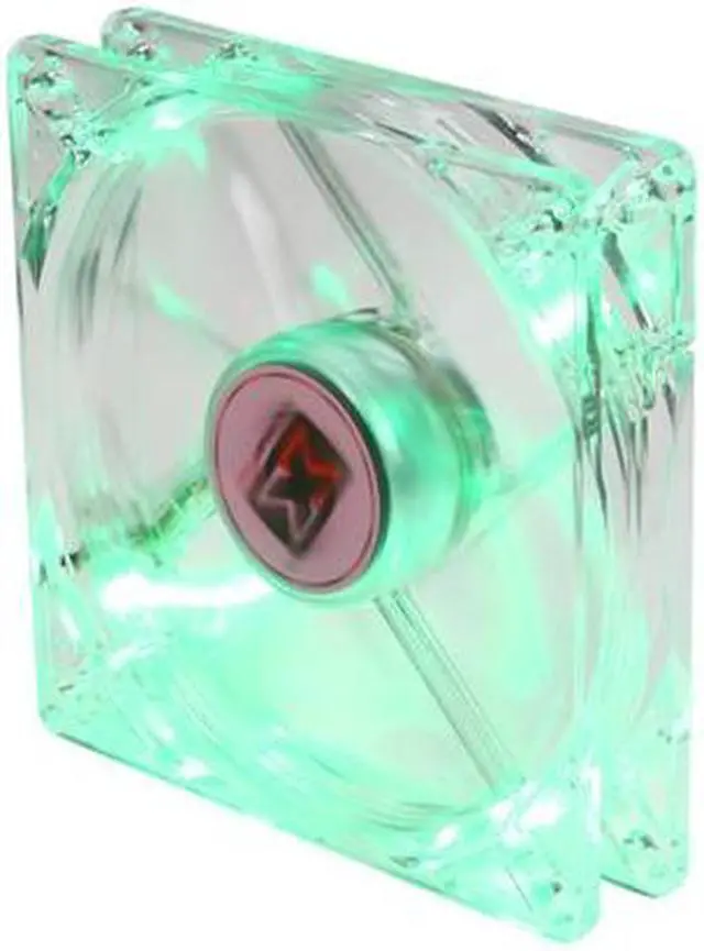 Main image of XIGMATEK FCB (Fluid Circulative Bearing) Cooling System Crystal Series CLF-F1253 120mm Green LED Case Fan PSU Molex Adapter/extender included