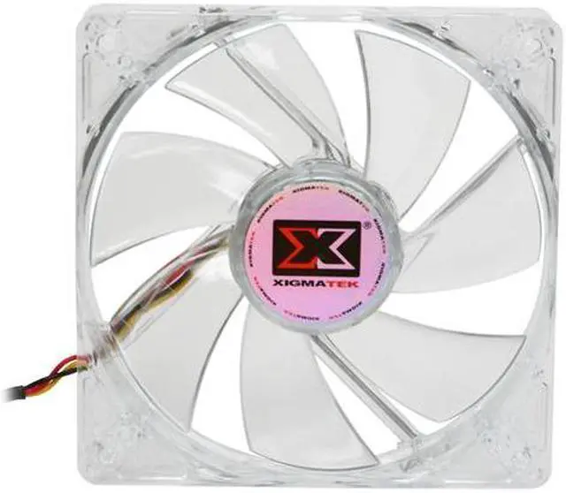 Alt view image 2 of 5 - XIGMATEK FCB (Fluid Circulative Bearing) Cooling System Crystal Series CLF-F1253 120mm Green LED Case Fan PSU Molex Adapter/extender included