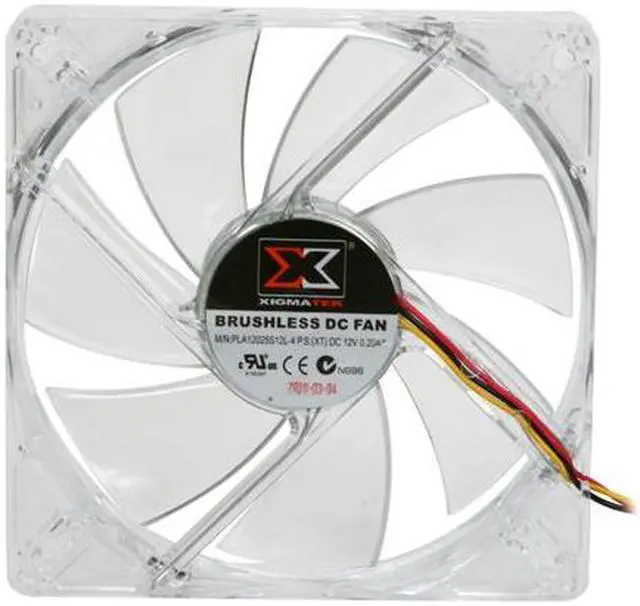 Alt view image 3 of 5 - XIGMATEK FCB (Fluid Circulative Bearing) Cooling System Crystal Series CLF-F1253 120mm Green LED Case Fan PSU Molex Adapter/extender included