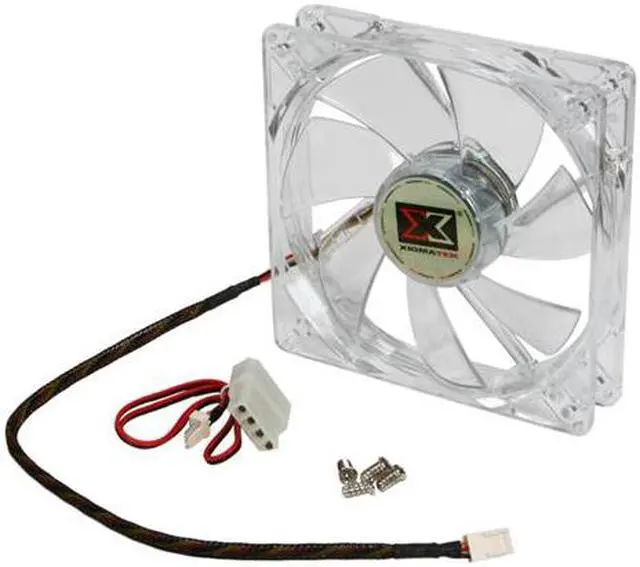 Alt view image 4 of 5 - XIGMATEK FCB (Fluid Circulative Bearing) Cooling System Crystal Series CLF-F1253 120mm Green LED Case Fan PSU Molex Adapter/extender included