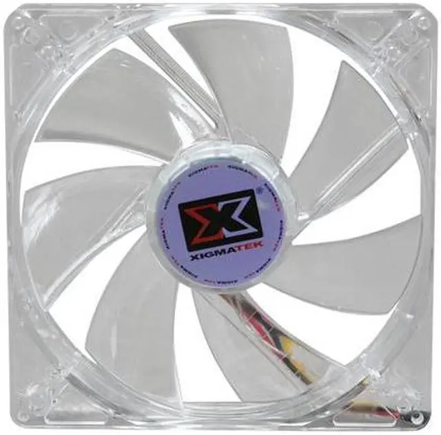 Alt view image 2 of 5 - XIGMATEK FCB (Fluid Circulative Bearing) Cooling System Crystal Series CLF-F1255 120mm Purple LED Case Fan PSU Molex Adapter/extender included
