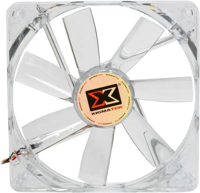 Alt view image 2 of 5 - XIGMATEK FCB (Fluid Circulative Bearing) Cooling System Crystal Series CLF-F1451 140mm Blue LED Case Fan PSU Molex Adapter/extender included