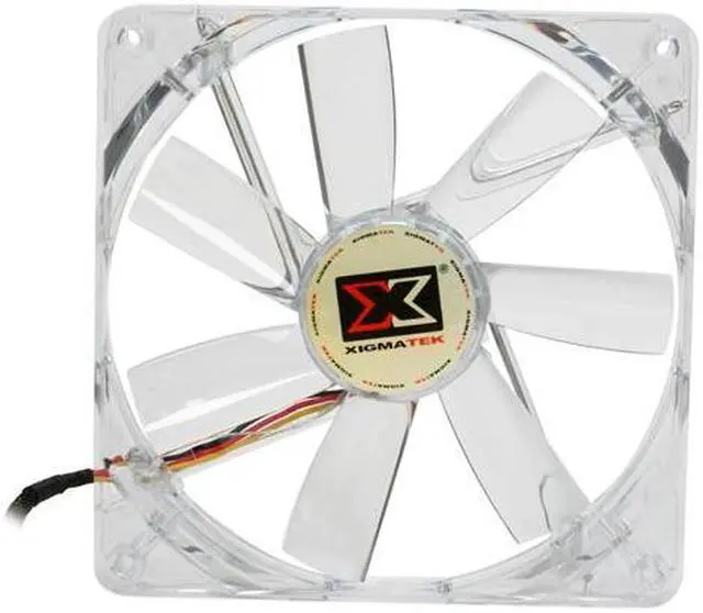 Alt view image 2 of 5 - XIGMATEK FCB (Fluid Circulative Bearing) Cooling System Crystal Series CLF-F1452 140mm Red LED Case Fan PSU Molex Adapter/extender included