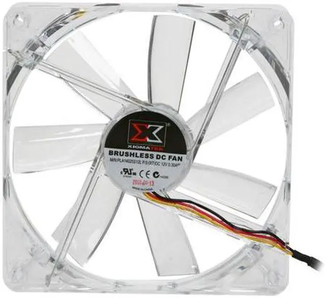 Alt view image 3 of 5 - XIGMATEK FCB (Fluid Circulative Bearing) Cooling System Crystal Series CLF-F1452 140mm Red LED Case Fan PSU Molex Adapter/extender included