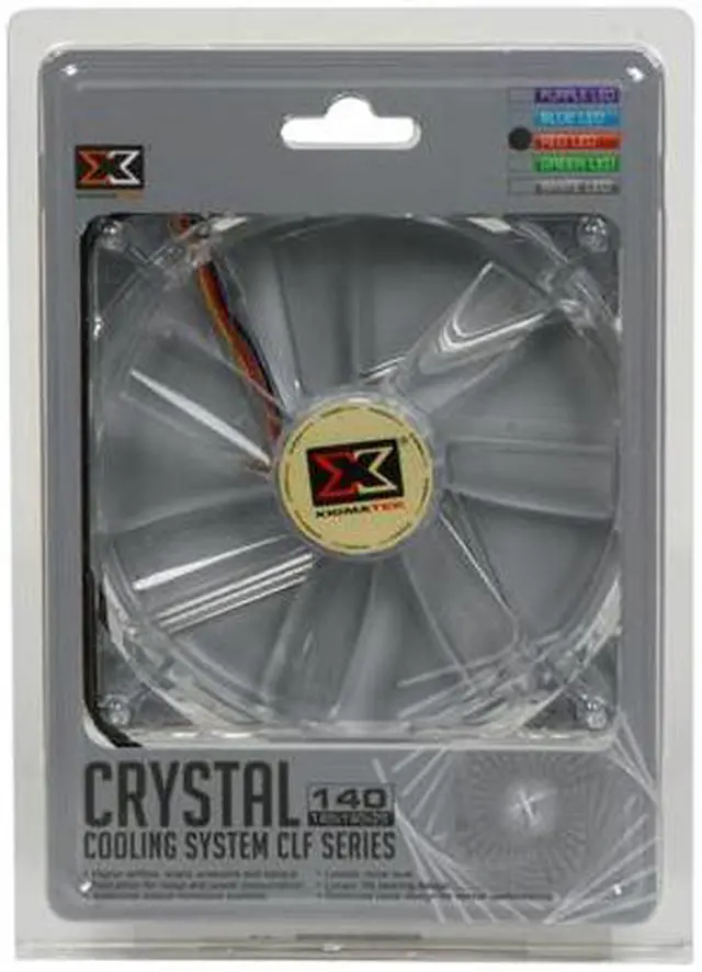 Alt view image 5 of 5 - XIGMATEK FCB (Fluid Circulative Bearing) Cooling System Crystal Series CLF-F1452 140mm Red LED Case Fan PSU Molex Adapter/extender included