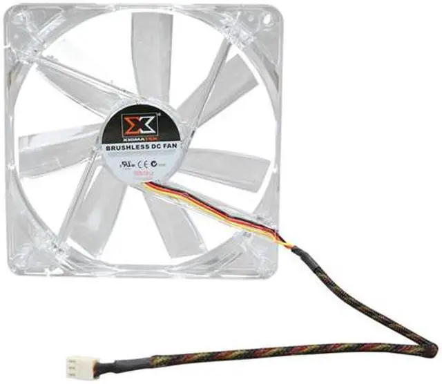 Alt view image 4 of 5 - XIGMATEK FCB (Fluid Circulative Bearing) Cooling System Crystal Series CLF-F1453 140mm Green LED Case Fan PSU Molex Adapter/extender included