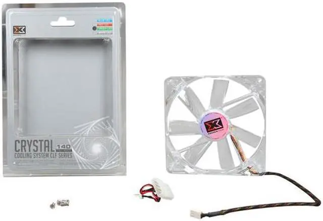 Alt view image 5 of 5 - XIGMATEK FCB (Fluid Circulative Bearing) Cooling System Crystal Series CLF-F1453 140mm Green LED Case Fan PSU Molex Adapter/extender included