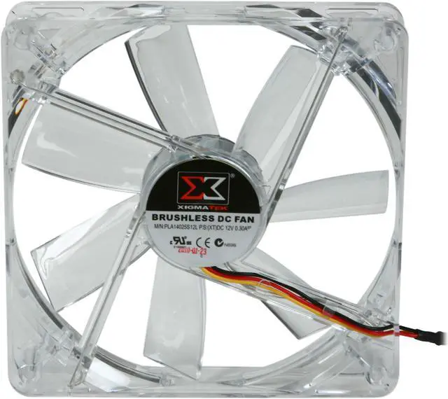 Alt view image 3 of 5 - XIGMATEK FCB (Fluid Circulative Bearing) Cooling System Crystal Series CLF-F1454 140mm White LED Case Fan PSU Molex Adapter/extender included