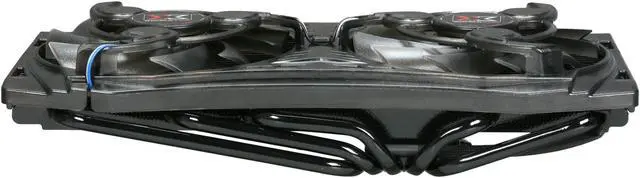Alt view image 2 of 7 - XIGMATEK Bifost VD1065 HDT VGA Cooler 5 heat pipes twin fans black nickel plated