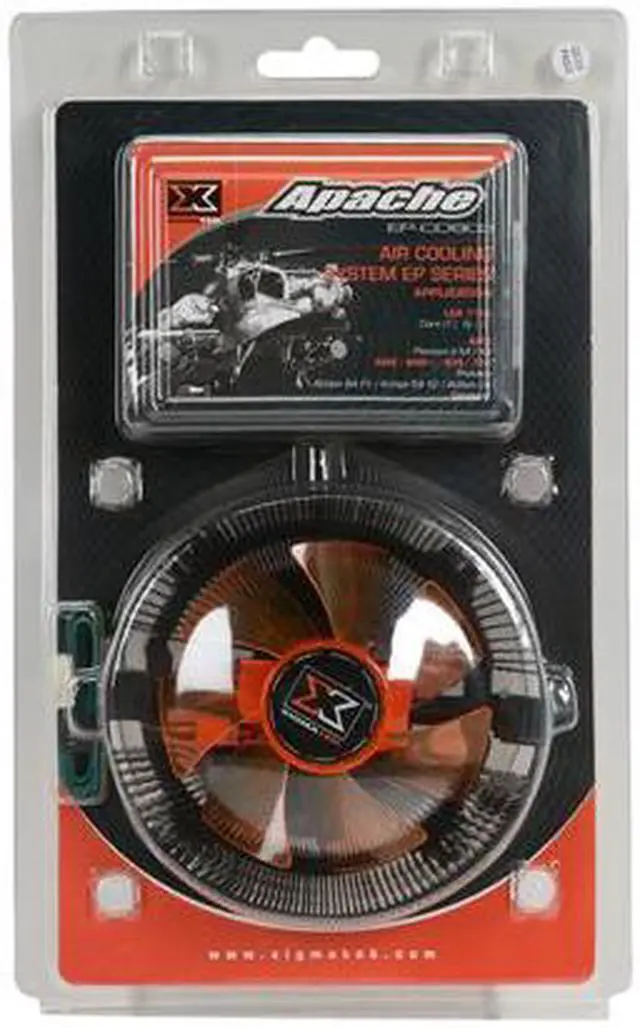 Alt view image 8 of 8 - XIGMATEK Apache EP-CD903 92mm Sleeve CPU Cooler supports AM2 AM3 939 754 and LGA 1156