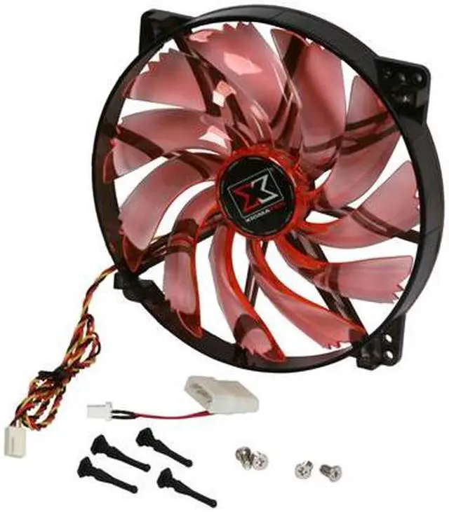 Alt view image 4 of 5 - XIGMATEK FCB (Fluid Circulative Bearing) Cooling System XLF XLF-F1703 170mm LED Orange Case Fan PSU Molex Adapter/extender included