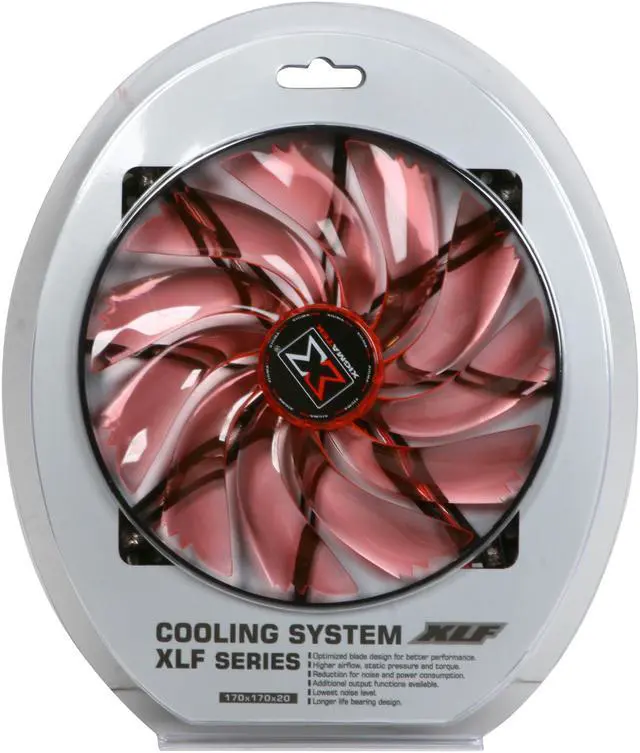 Alt view image 5 of 5 - XIGMATEK FCB (Fluid Circulative Bearing) Cooling System XLF XLF-F1703 170mm LED Orange Case Fan PSU Molex Adapter/extender included
