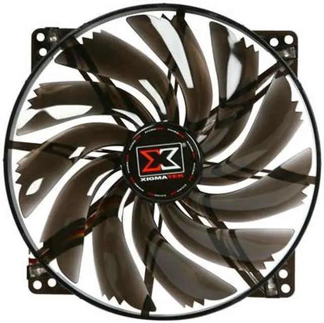 Alt view image 2 of 5 - XIGMATEK FCB (Fluid Circulative Bearing) Cooling System XLF XLF-F1704 170mm White LED Black Case Fan PSU Molex Adapter/extender included