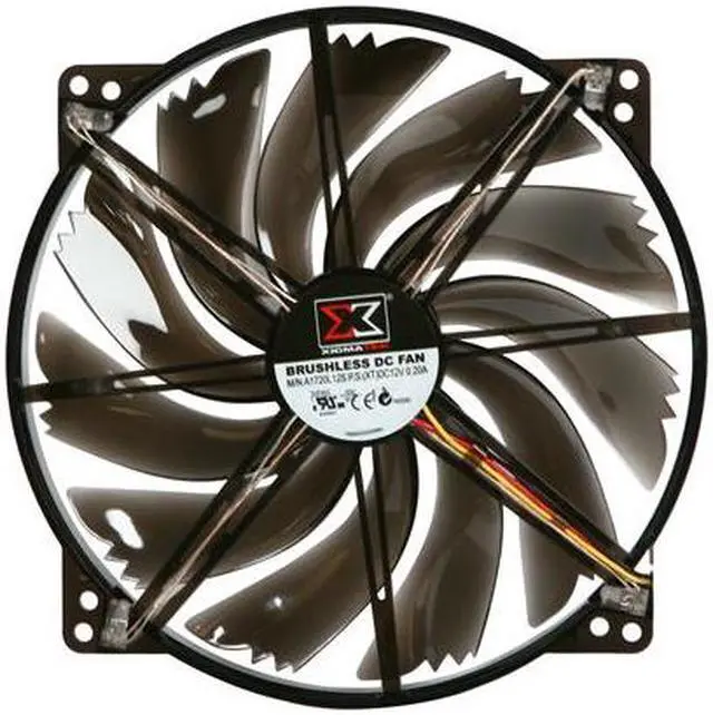 Alt view image 3 of 5 - XIGMATEK FCB (Fluid Circulative Bearing) Cooling System XLF XLF-F1704 170mm White LED Black Case Fan PSU Molex Adapter/extender included