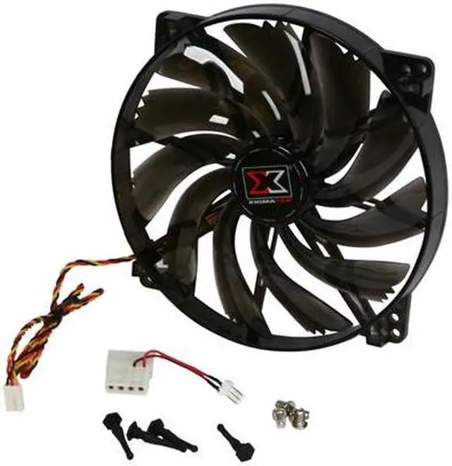 Alt view image 4 of 5 - XIGMATEK FCB (Fluid Circulative Bearing) Cooling System XLF XLF-F1704 170mm White LED Black Case Fan PSU Molex Adapter/extender included