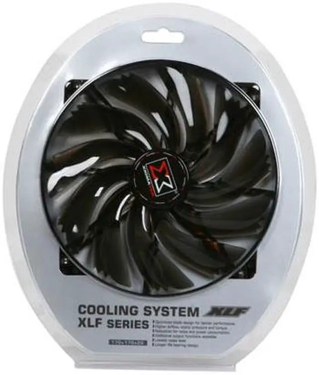 Alt view image 5 of 5 - XIGMATEK FCB (Fluid Circulative Bearing) Cooling System XLF XLF-F1704 170mm White LED Black Case Fan PSU Molex Adapter/extender included