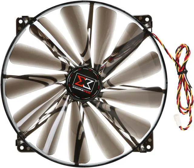 Alt view image 3 of 6 - XIGMATEK FCB (Fluid Circulative Bearing) Cooling System XLF XLF-F2004 200mm White LED Black Case Fan PSU Molex Adapter/extender included