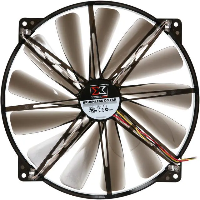 Alt view image 4 of 6 - XIGMATEK FCB (Fluid Circulative Bearing) Cooling System XLF XLF-F2004 200mm White LED Black Case Fan PSU Molex Adapter/extender included