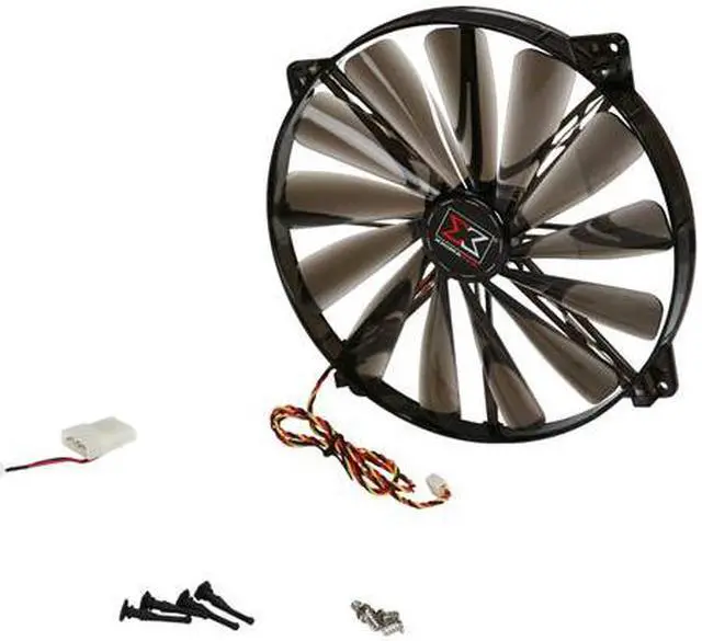 Alt view image 5 of 6 - XIGMATEK FCB (Fluid Circulative Bearing) Cooling System XLF XLF-F2004 200mm White LED Black Case Fan PSU Molex Adapter/extender included