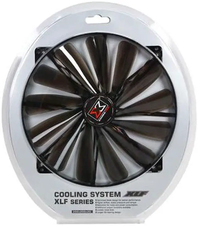 Alt view image 6 of 6 - XIGMATEK FCB (Fluid Circulative Bearing) Cooling System XLF XLF-F2004 200mm White LED Black Case Fan PSU Molex Adapter/extender included