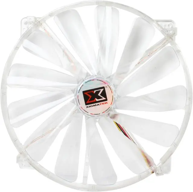 Alt view image 2 of 5 - XIGMATEK FCB (Fluid Circulative Bearing) LED Fan Crystal series CLF-F2001 200mm Blue LED Case Fan Molex Adapter/extender included