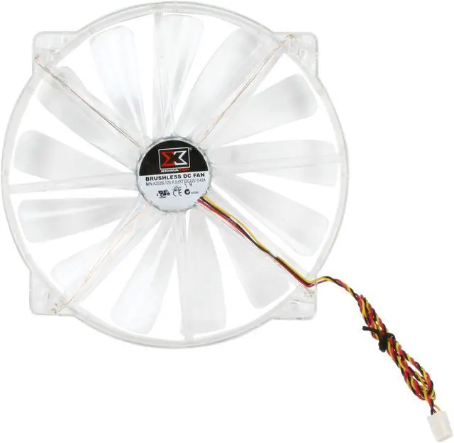 Alt view image 4 of 5 - XIGMATEK FCB (Fluid Circulative Bearing) LED Fan Crystal series CLF-F2001 200mm Blue LED Case Fan Molex Adapter/extender included