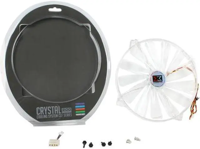 Alt view image 5 of 5 - XIGMATEK FCB (Fluid Circulative Bearing) LED Fan Crystal series CLF-F2001 200mm Blue LED Case Fan Molex Adapter/extender included