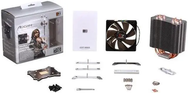 Alt view image 8 of 8 - XIGMATEK Aegir SD128264 Mega Killer Double HDT 120mm Long Life Bearing CPU Cooler Dual Fan LGA 2011 I7 i5 775 1155 1156 1150 Haswell and AMD compatible