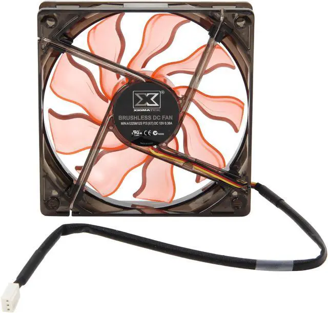 Alt view image 6 of 9 - Xigmatek AOS (Aeronautical Oil System Bearing) XAF-F1253 120MM Fan with Copper Bushing Axis Orange Blade White LED