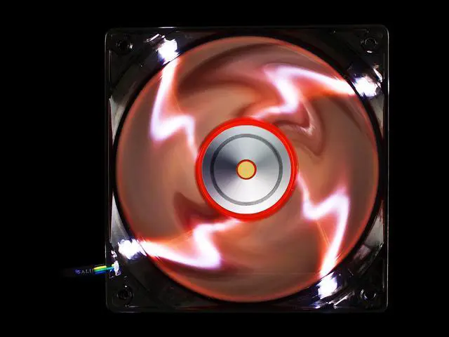 Alt view image 2 of 9 - Xigmatek AOS (Aeronautical Oil System Bearing) XAF-F1253 120MM Fan with Copper Bushing Axis Orange Blade White LED