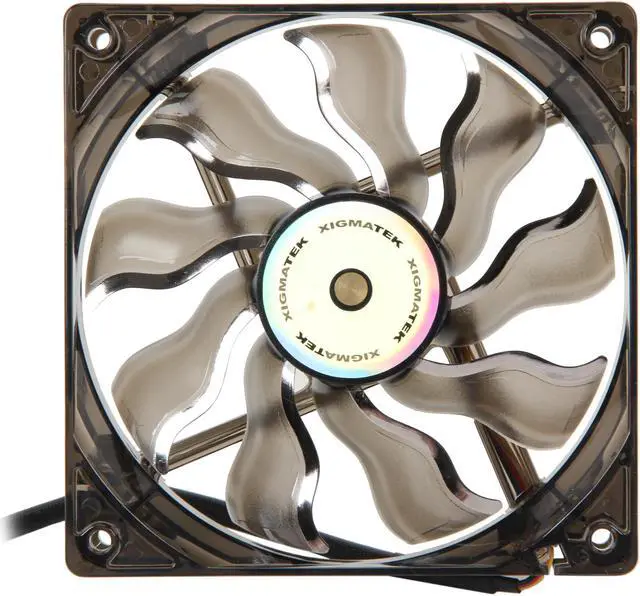 Alt view image 6 of 10 - Xigmatek AOS (Aeronautical Oil System Bearing) XAF-F1254 120MM Fan with Copper Bushing Axis Black Blade White LED