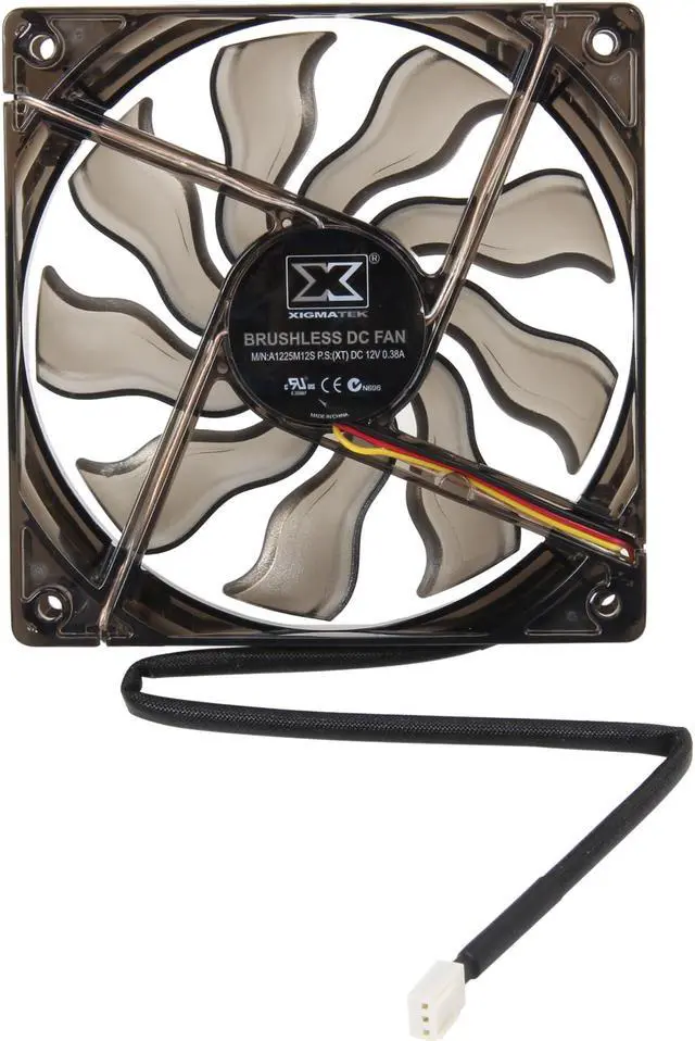 Alt view image 8 of 10 - Xigmatek AOS (Aeronautical Oil System Bearing) XAF-F1254 120MM Fan with Copper Bushing Axis Black Blade White LED