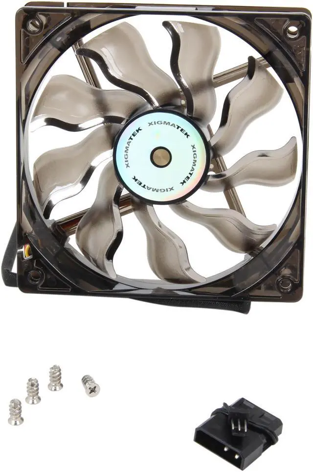 Alt view image 9 of 10 - Xigmatek AOS (Aeronautical Oil System Bearing) XAF-F1254 120MM Fan with Copper Bushing Axis Black Blade White LED