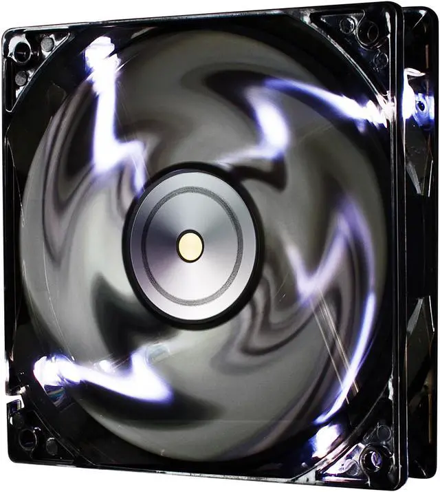 Alt view image 3 of 9 - Xigmatek AOS (Aeronautical Oil System Bearing) XAF-F1255 120MM PWM Fan with Copper Bushing Axis Black Blade White LED