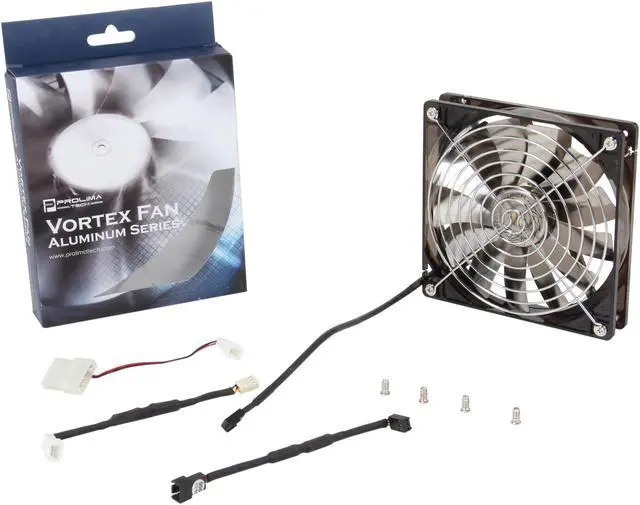 Alt view image 5 of 6 - Prolimatech Vortex Fan Aluminum Series PRO-ALUM-RD 140mm Red LED Case Fan