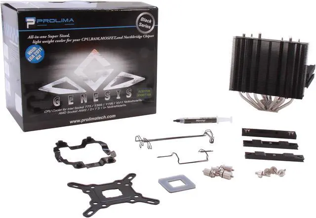 Alt view image 7 of 7 - Prolimatech PRO-GNSS-BK CPU Heatsink for both 12cm and 14cm Fans