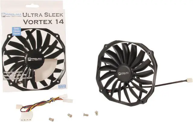 Alt view image 5 of 6 - Prolimatech PRO-USV14 140mm Ultra Sleek Vortex Fan