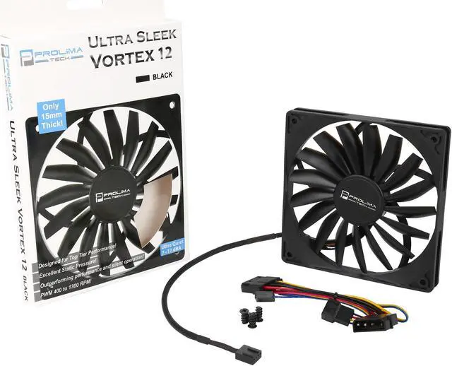 Alt view image 5 of 5 - Prolimatech PRO-USV12-BK Ultra Sleek Vortex Case Fan (BLack)