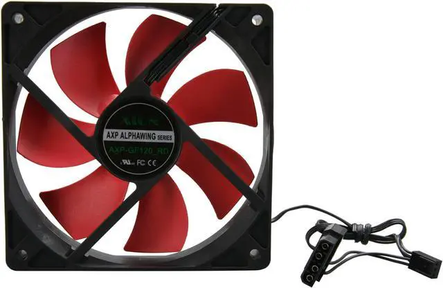 Alt view image 3 of 4 - XION AXP Alphawing AXP-GF120_RD Case cooler