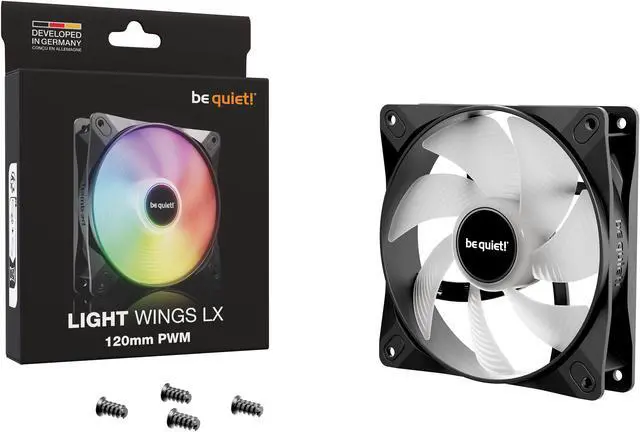 Alt view image 4 of 4 - be quiet! LIGHT WINGS LX 120mm PWM BL120 120mm ARGB LED Case Fan