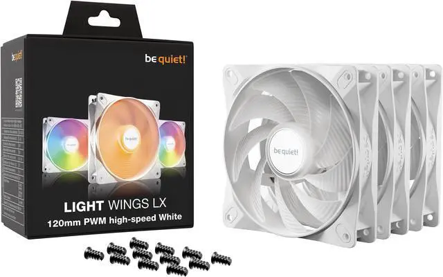 Alt view image 4 of 4 - be quiet! LIGHT WINGS LX 120mm PWM high-speed BL125 120mm ARGB LED Case Fan - Triple Pack