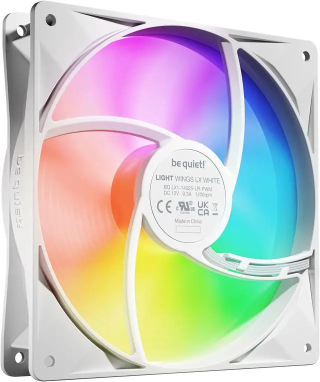 Alt view image 3 of 4 - be quiet! LIGHT WINGS LX 140mm PWM BL128 140mm ARGB LED Case Fan - Triple Pack