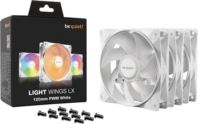 Alt view image 4 of 4 - be quiet! LIGHT WINGS LX 120mm PWM BL122 120mm ARGB LED Case Fan - Triple Pack
