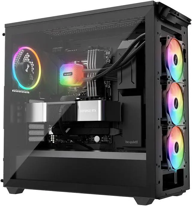 Alt view image 7 of 7 - be quiet! Light Loop 360mm Black CPU liquid cooler for heavily overclocked systems, 3x Light Wings LX 120mm PWM high-speed ARGB fan, Stylish ARGB cooling block, extreme high cooling performance BW022