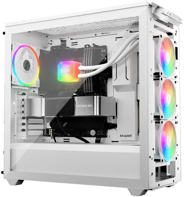 Alt view image 6 of 6 - be quiet! Light Loop 360mm White CPU liquid cooler for heavily overclocked systems, 3x Light Wings LX 120mm PWM high-speed ARGB fan, Stylish ARGB cooling block, extreme high cooling performance BW023