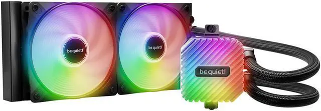 Main image of be quiet! Light Loop 240mm Black CPU liquid cooler for heavily overclocked systems, 2x Light Wings LX 120mm PWM high-speed ARGB fan, Stylish ARGB cooling block, ARGB-PWM-Hub BW020