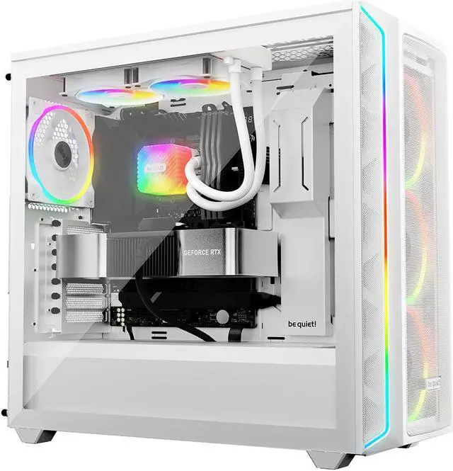Alt view image 7 of 7 - be quiet! Light Loop 240mm White CPU liquid cooler for heavily overclocked systems, 2x Light Wings LX 120mm PWM high-speed White ARGB fan, Stylish ARGB cooling block, ARGB-PWM-Hub BW021