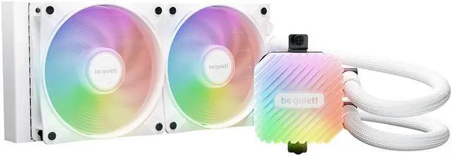 Main image of be quiet! Light Loop 240mm White CPU liquid cooler for heavily overclocked systems, 2x Light Wings LX 120mm PWM high-speed White ARGB fan, Stylish ARGB cooling block, ARGB-PWM-Hub BW021