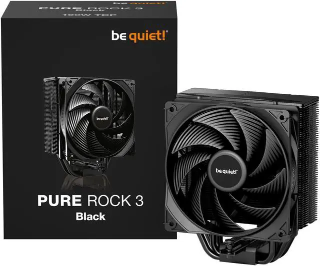 Alt view image 5 of 6 - be quiet! Pure Rock 3 Black 120mm Rifle CPU Cooler Socket compatibility Intel 1851 / 1700 / 1200 / 1150 / 1151 / 1155 and AMD AM5 / AM4